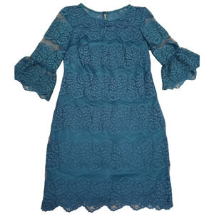 NWT R & K Dark Green Lace Party Cocktail Dress